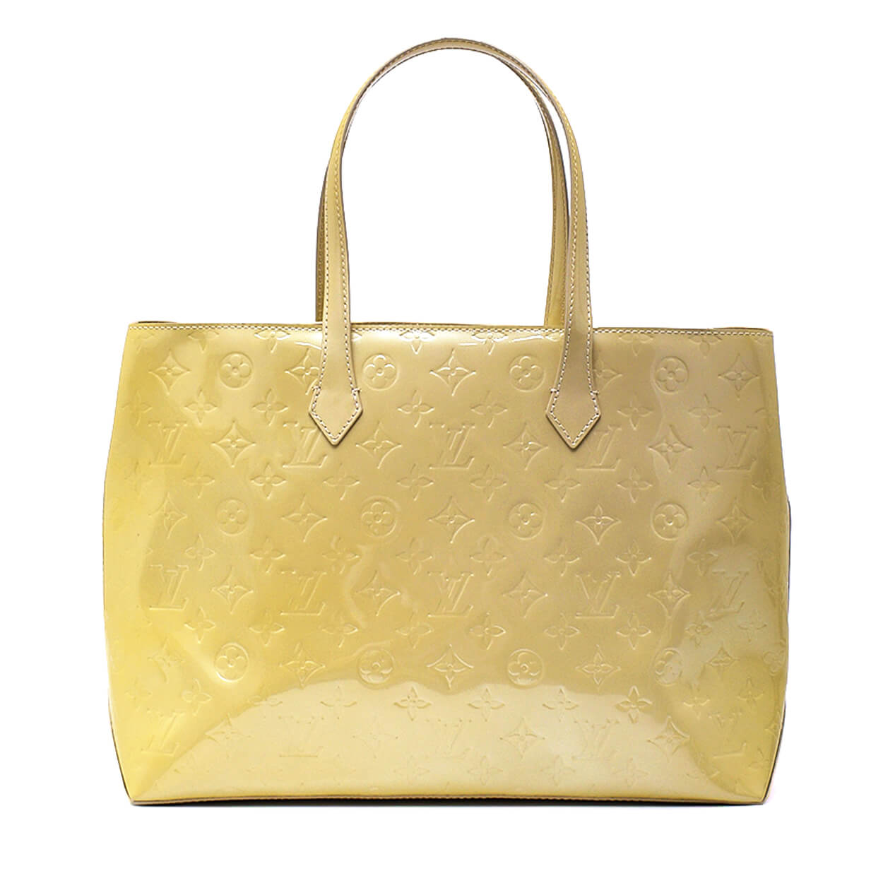 Louis Vuitton - Light Beige Monogram Vernis Leather Wilshire MM Bag